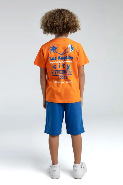 Rolly Polly Boys' Bermuda Shorts & Tee Set in Orange by Beauty Care Bag
