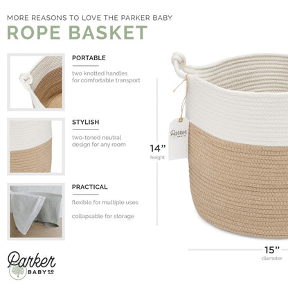 Rope Storage Basket by Parker Baby Co.