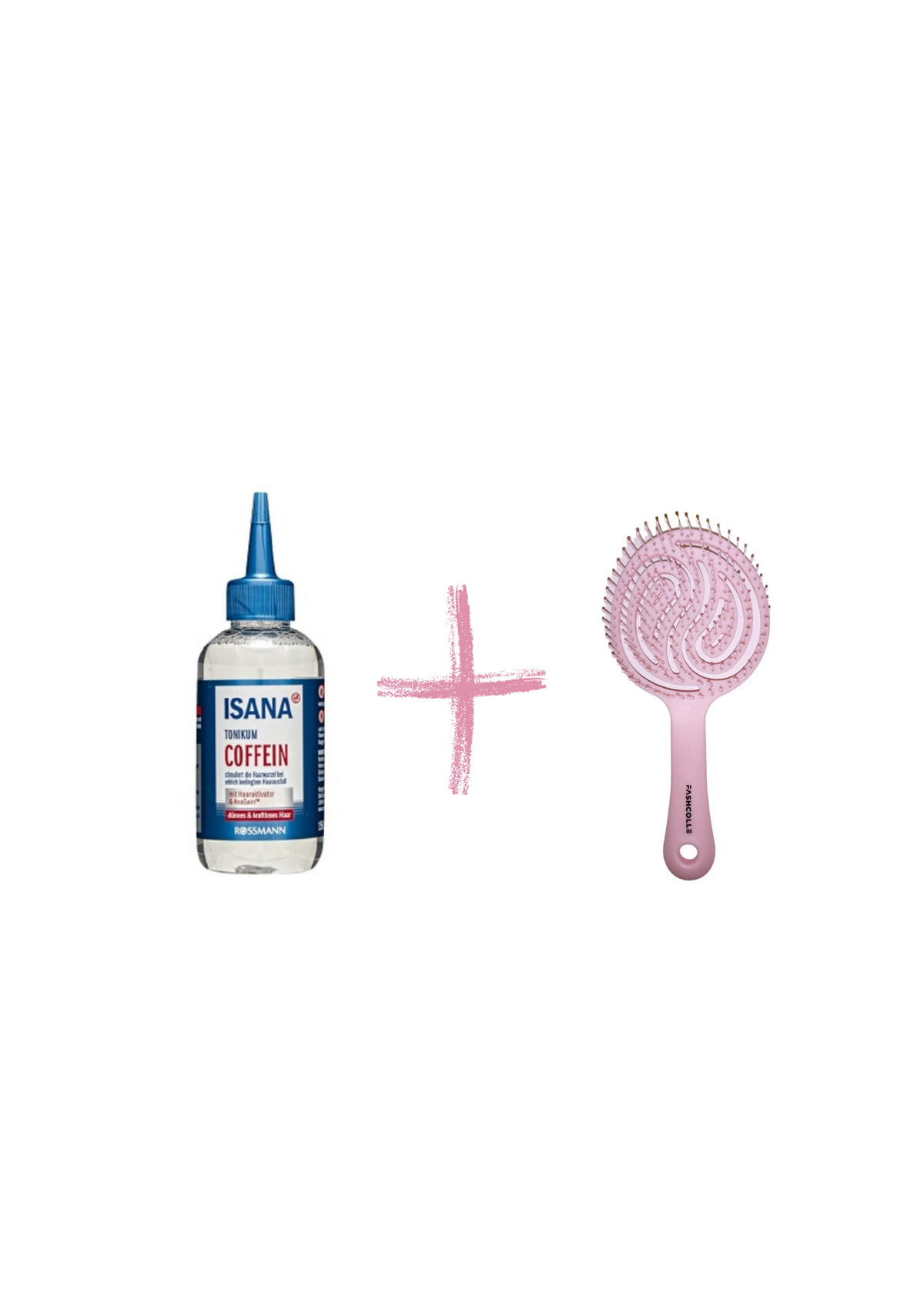 ISANA caffeine hair tonic, 150 ml, with oval hair brush