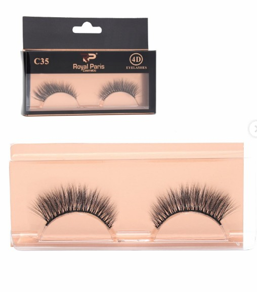 Royal Paris 4D False Eyelashes RC-353 for Dramatic Volume by Beauty Care Bag