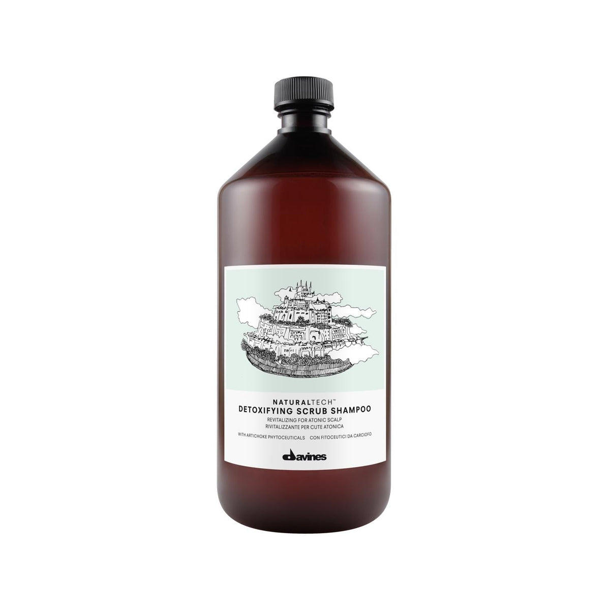 Davines Detoxifying Scalp Scrub Shampoo: Deep Cleansing & Purifying for Oily Hair - 1000ml Salon Size by Beauty Care Bag