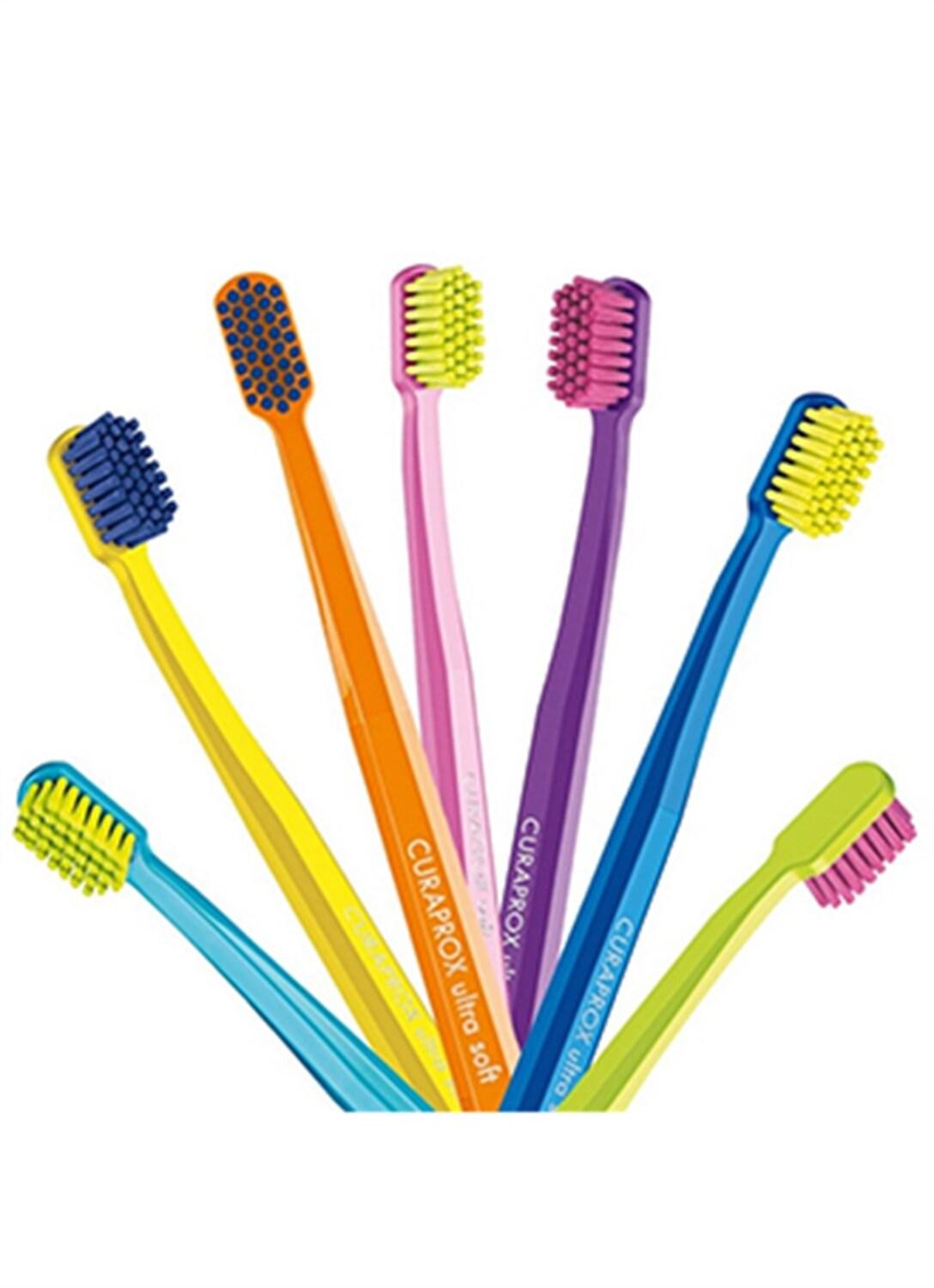 Curaprox 5460 Ultra Soft Manual Toothbrush for Sensitive Teeth and Gums - Gentle & Effective Plaque Removal by Beauty Care Bag