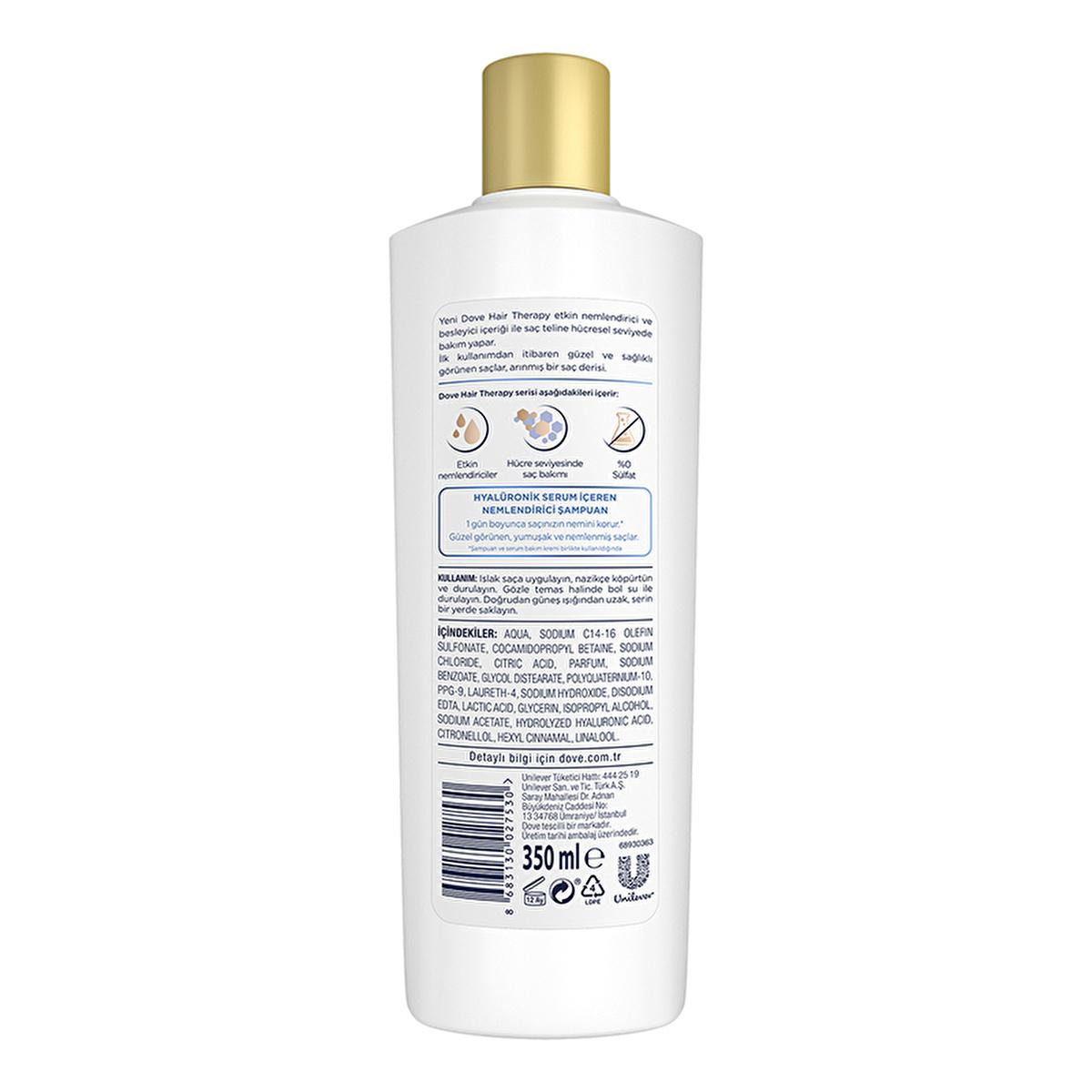 Dove Hair Therapy Hydration Spa Shampoo: Intense Moisture for Dry & Damaged Hair - Hyaluronic Acid, Deep Scalp Care, Stronger Hair by Beauty Care Bag