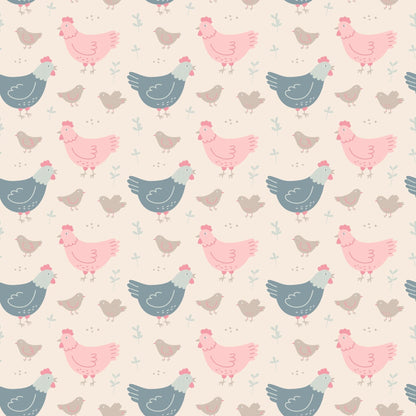 Pink Farm Hens Bamboo Ruffle Romper by Sweet Bamboo
