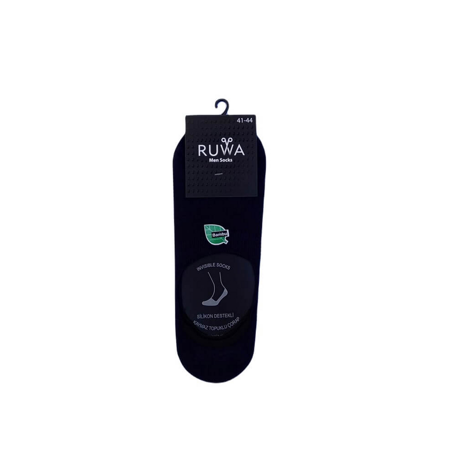 Ruwa 101 Men's No-Show Socks Breathable Navy Blue 1 Pair by Beauty Care Bag