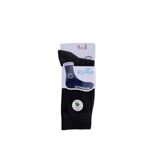 Ruwa 151 Men's Diabetic Socks Soft Anthracite 1-Pack by Beauty Care Bag