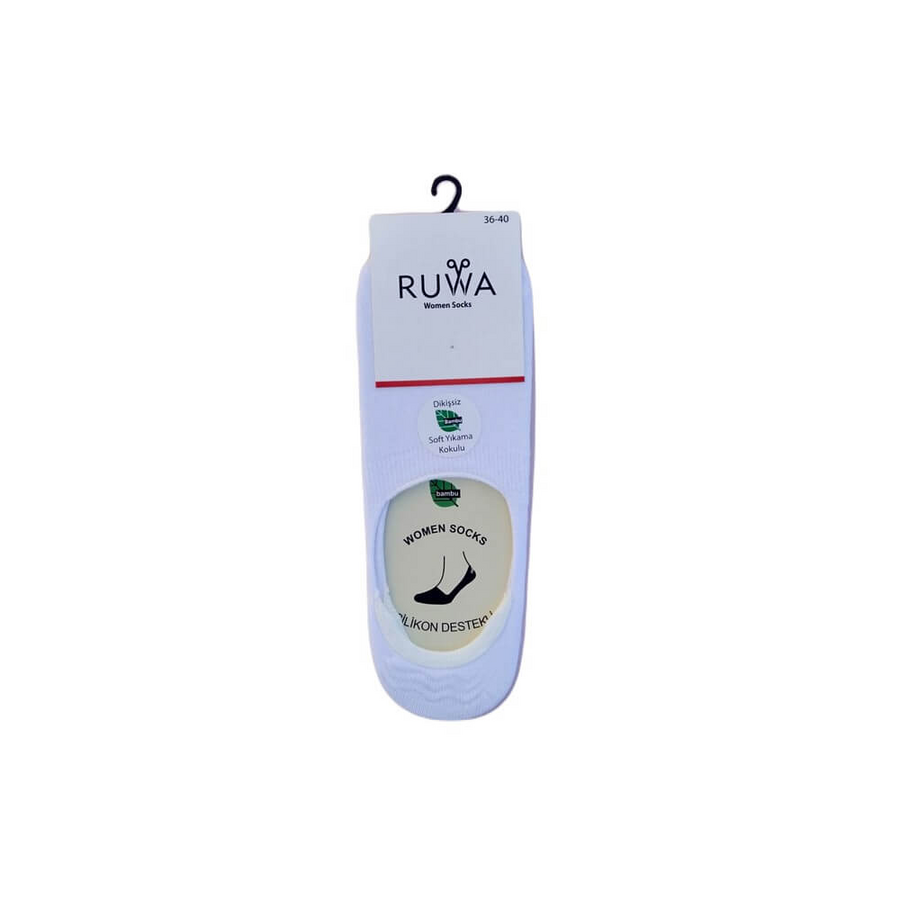 Ruwa 200 Women's No-Show Socks Breathable Invisible Flats White by Beauty Care Bag