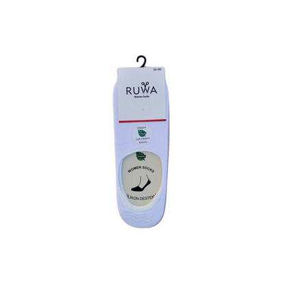 Ruwa 200 Women's No-Show Socks Breathable Invisible Flats White by Beauty Care Bag