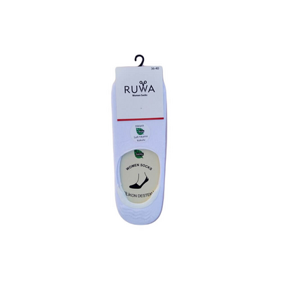 Ruwa 200 Women's No-Show Socks Breathable Invisible Flats White by Beauty Care Bag