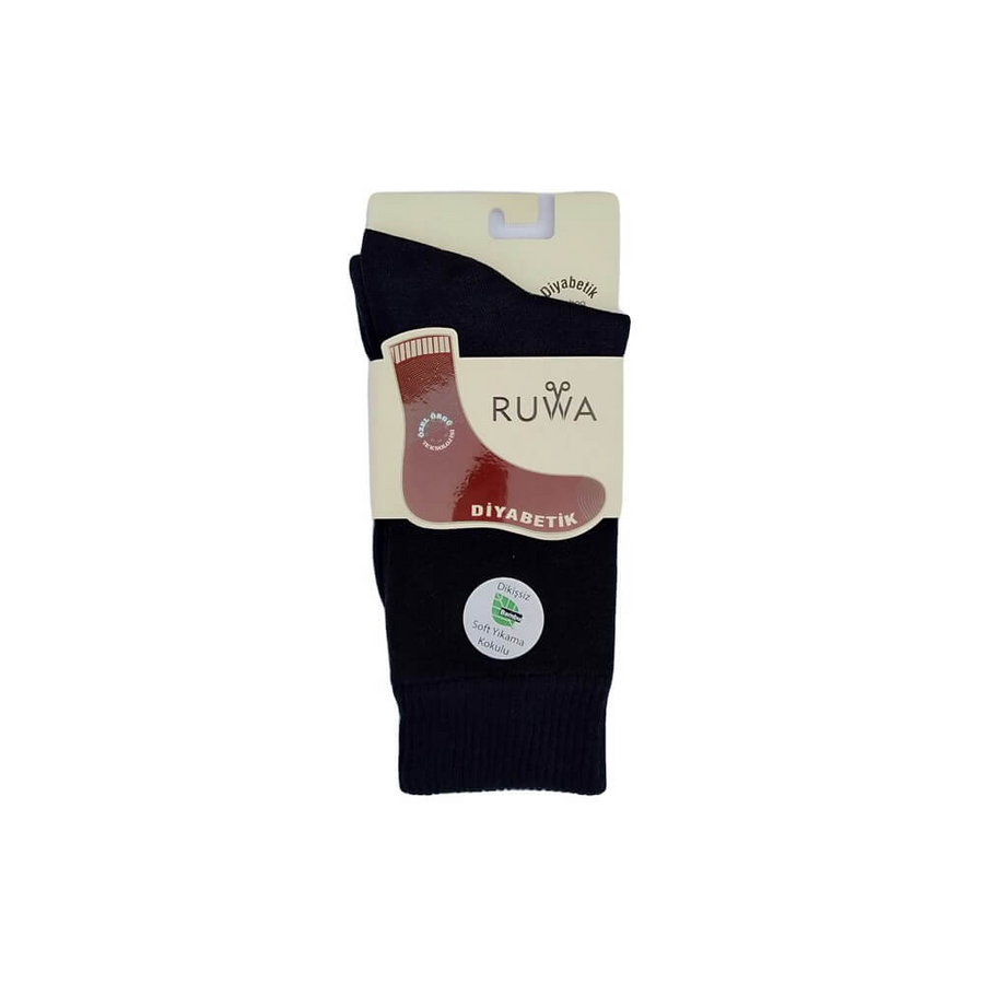 Ruwa 251 Women's Diabetic Socks Seamless Navy Blue by Beauty Care Bag