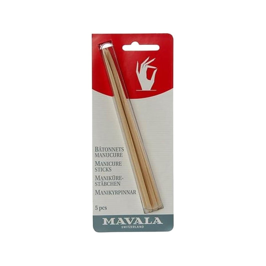 Mavala Wooden Manicure Sticks for Cuticle Care 5 pcs by Beauty Care Bag