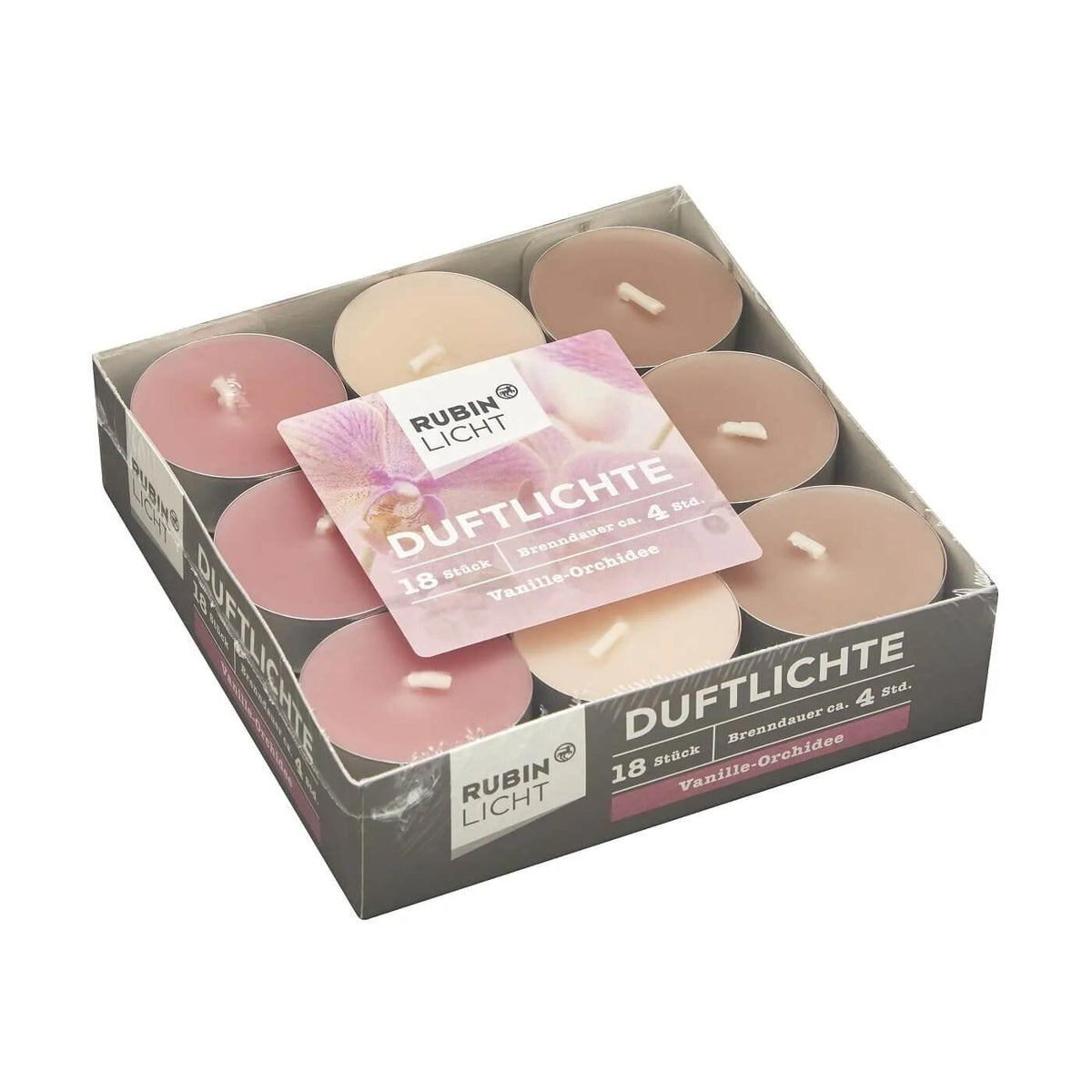 Rubin Licht Vanilla Orchid Scented Tealight Candles 18 Pack by Beauty Care Bag
