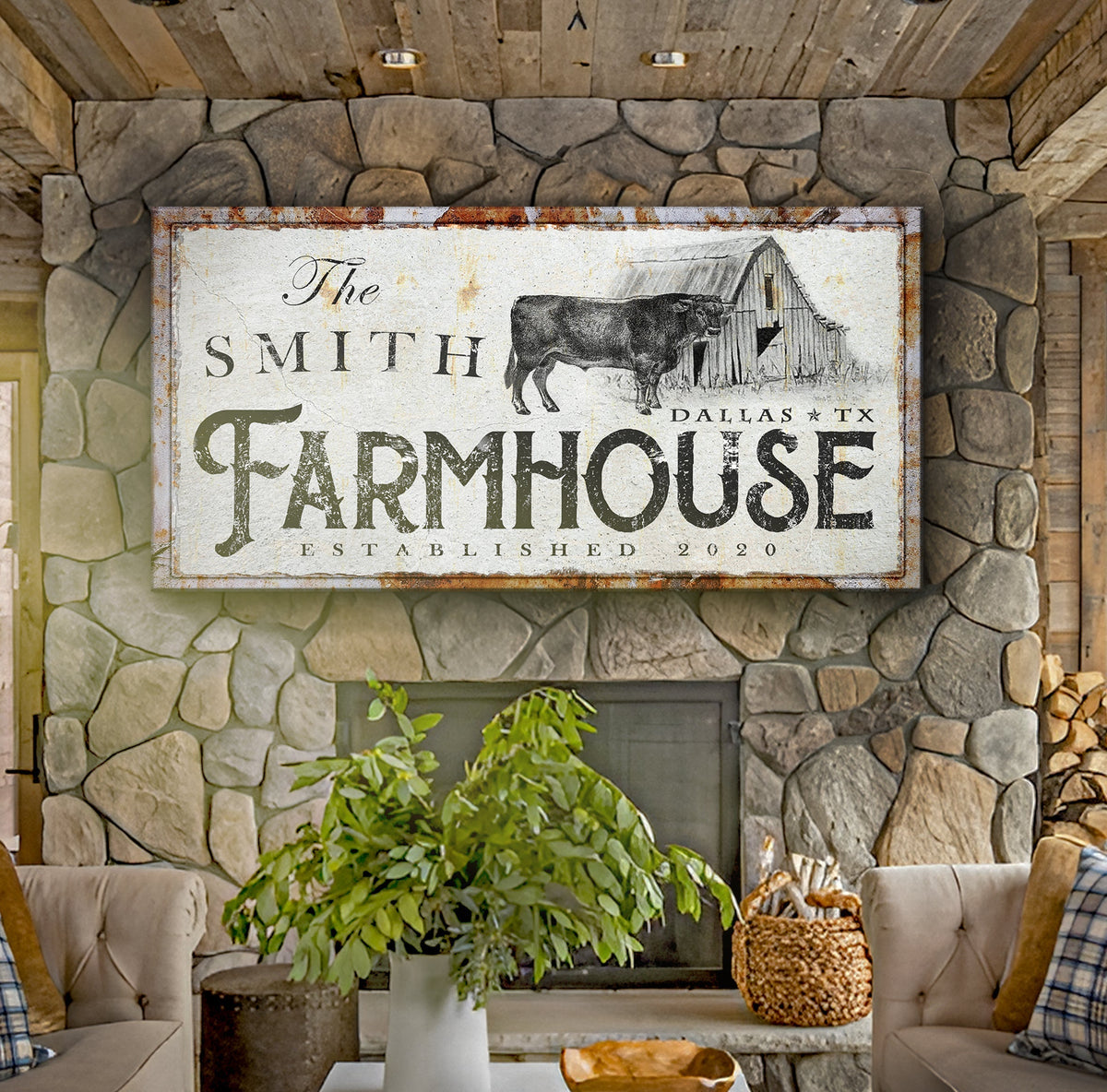 Rustic Farmhouse Sign by Tailored Canvases