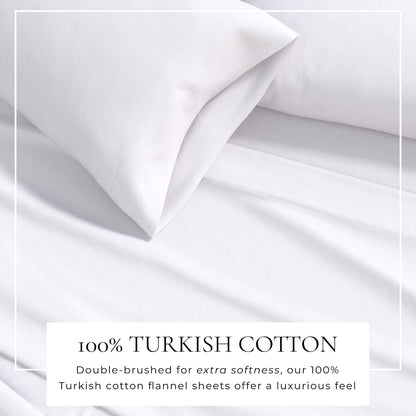 Cotton Solid Flannel Sheet - Nordic Collection by Great Bay Home