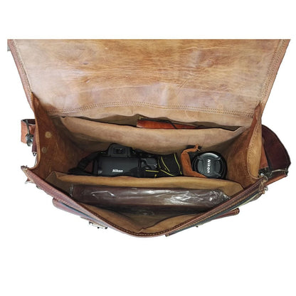 The Pedro Camera Satchel by Classy Leather Bags