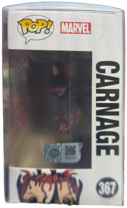 Funko Pop: Marvel -Spiderman Carnage#367 Sam De La Rosa Autographed w/COA by Balec Group