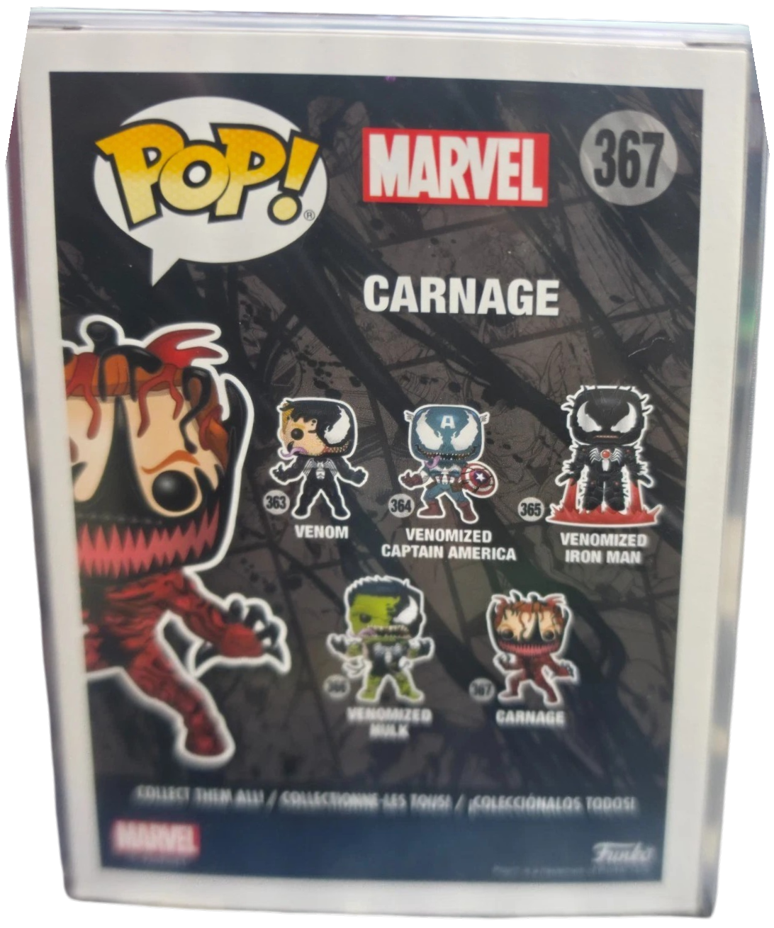 Funko Pop: Marvel -Spiderman Carnage#367 Sam De La Rosa Autographed w/COA by Balec Group