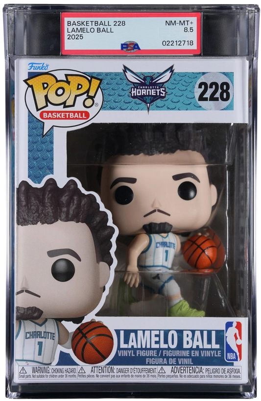 LaMelo Ball Basketball #228 Funko POP! PSA 8.5 NM-MINT+ by Balec Group