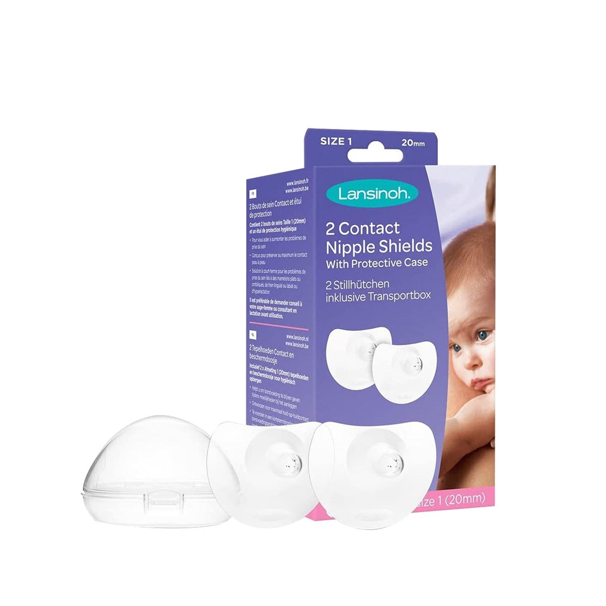 Lansinoh Breast Nipple Protector 2x20mm - Comfortable Breastfeeding Accessories for Sore Nipples by Beauty Care Bag