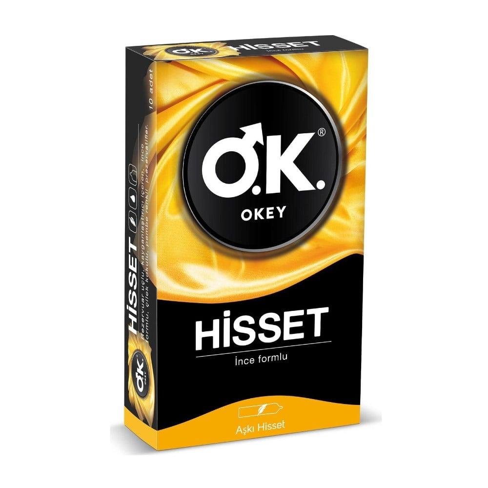 Okey Hisset Condoms: Enhanced Sensitivity & Reliable Protection - 10 Pack Latex Condoms for Safe Sex & Contraception by Beauty Care Bag