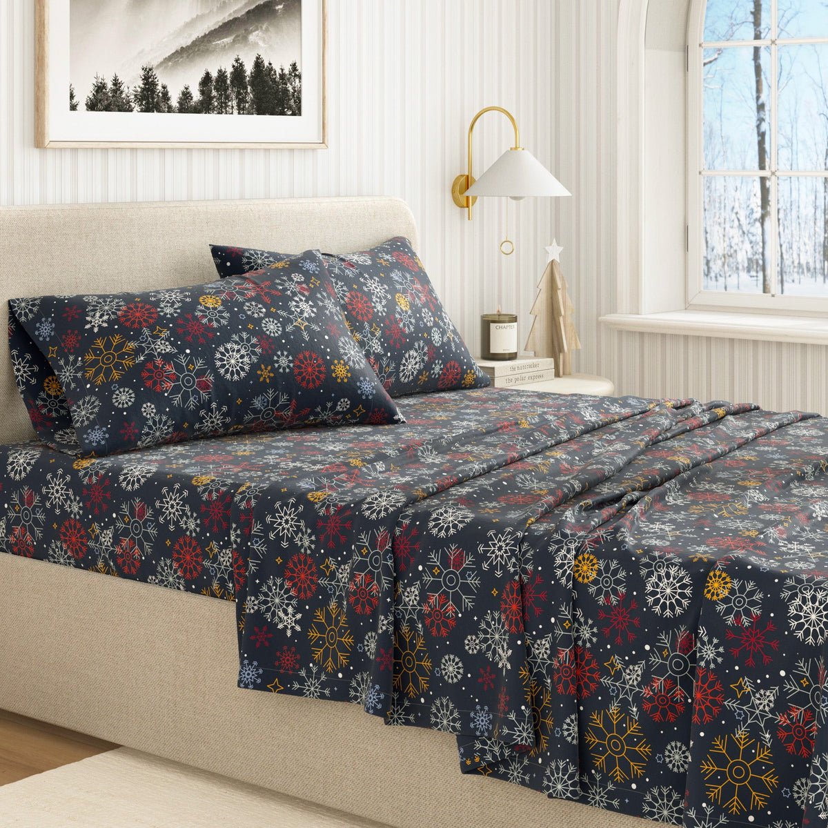 Turkish Cotton Flannel Sheet - Lakeview Collection by Great Bay Home