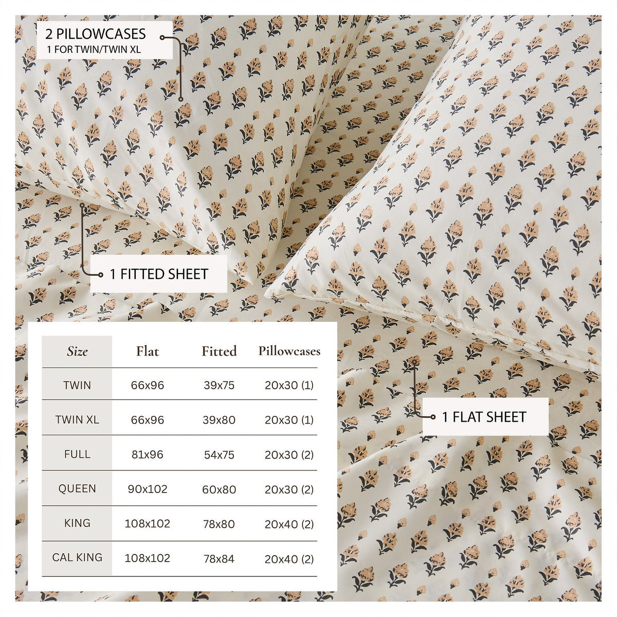 Watercolor Floral Sheet Set - Delia Collection by Great Bay Home