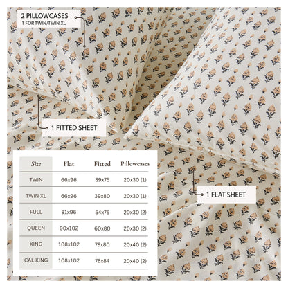 Watercolor Floral Sheet Set - Delia Collection by Great Bay Home