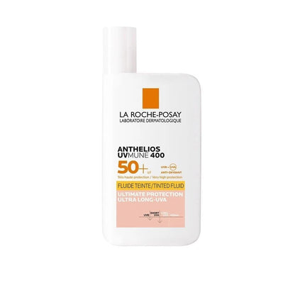 La Roche Posay Anthelios UVmune Fluid Tinted Sunscreen SPF50+ - Hypoallergenic, Non-Comedogenic, Water-Resistant by Beauty Care Bag