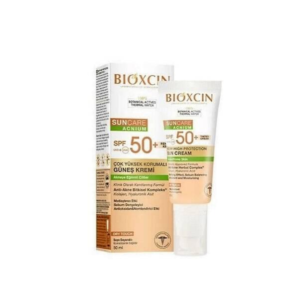Bioxcin Sun Care Tinted SPF 50+ Acne-Prone Skin Cream 50ml by Beauty Care Bag