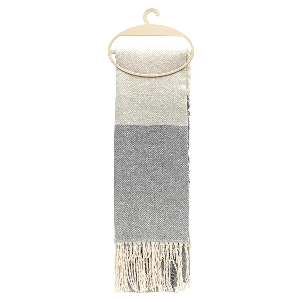Eklips Ecru and Grey Scarf for Cozy Warmth by Beauty Care Bag