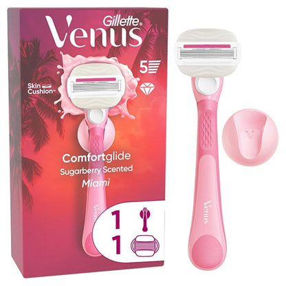 Gillette Venus ComfortGlide Sugarberry Women's Razor - 5 Blades for Smooth, Sensitive Skin & Lasting Comfort by Beauty Care Bag