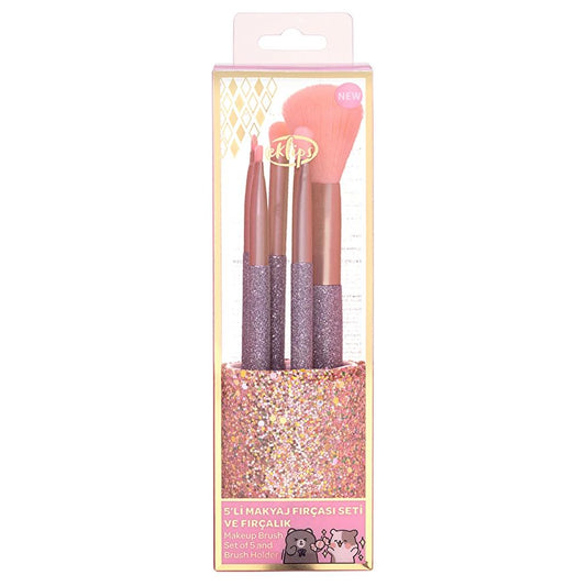 Eklips Character 5-Piece Makeup Brush Set with Travel Box by Beauty Care Bag
