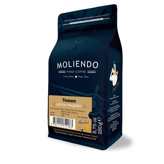 Moliendo Yemen Mocha Whole Bean Coffee - Arabica Coffee Beans, Single-Origin, Specialty Coffee by Beauty Care Bag