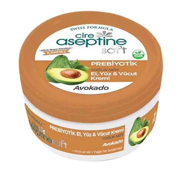 Cire Aseptine Soft Prebiyotik Avokado Moisturizing Cream - Dermatologically Tested, Paraben-Free, 1.01 fl oz by Beauty Care Bag