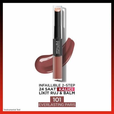 Loreal Paris Infaillible 24H Everlasting Liquid Lipstick & Hydrating Balm: Intense Color, Non-Drying, Long-Lasting Lip Color by Beauty Care Bag
