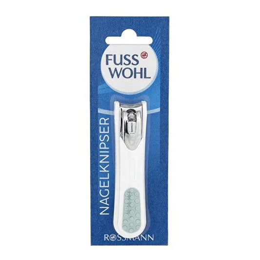 Fusswohl Chrome-Plated Ergonomic Nail Clippers with Catcher - Safe & Precise Nail Trimming for Personal Grooming by Beauty Care Bag