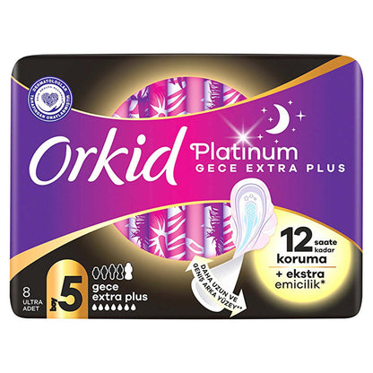 Orkid Platinum Hygienic Pads for Women - Zero Leakage, Extra Large, Comfortable Sleep Hygiene Products - Overnight Protection by Beauty Care Bag