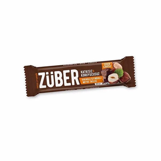 Zuber Natural Hazelnut & Cacao Fruit Snack: Vegan, Gluten-Free, Healthy On-the-Go Treat - 40g by Beauty Care Bag
