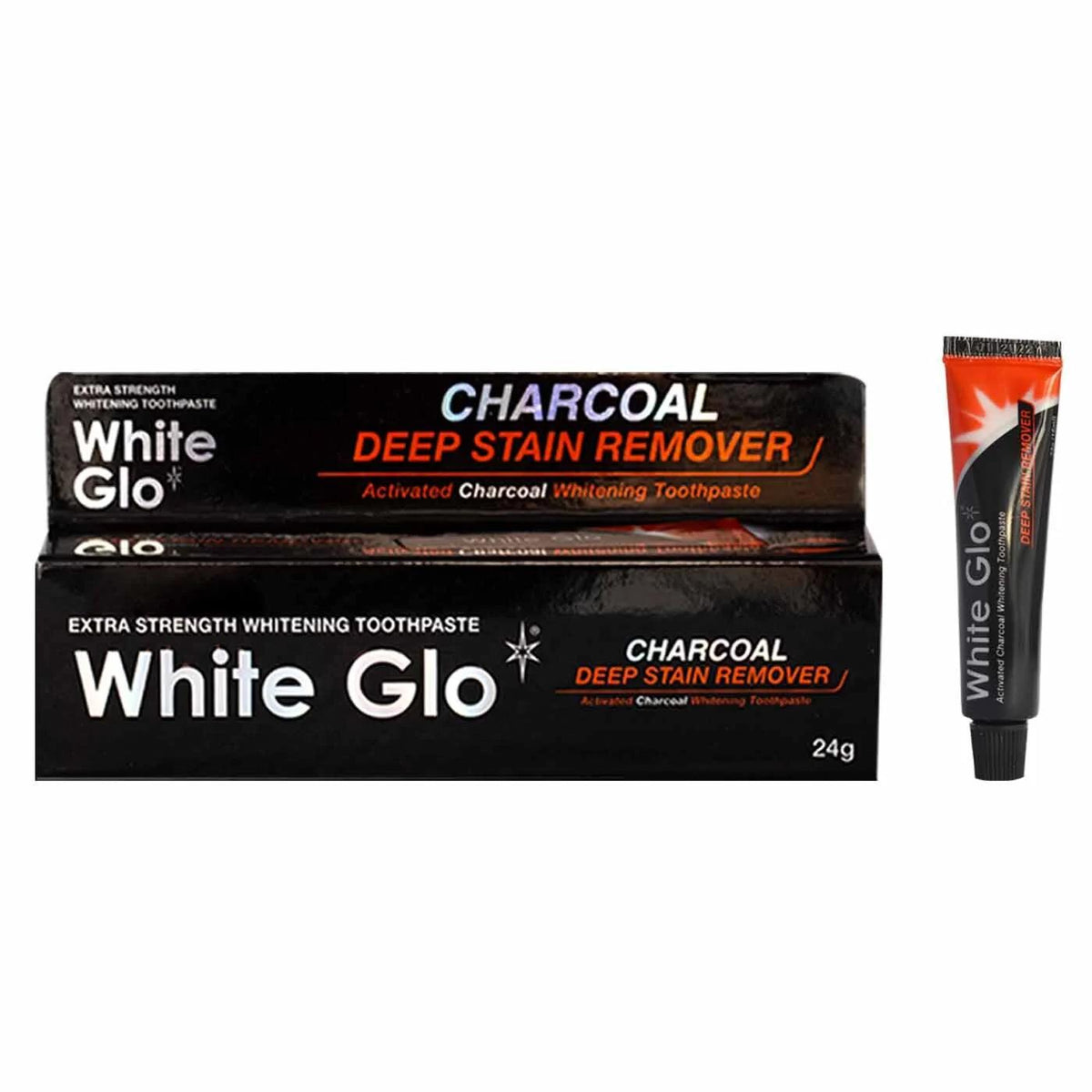 White Glo Charcoal Whitening Toothpaste Stain Remover 24g by Beauty Care Bag