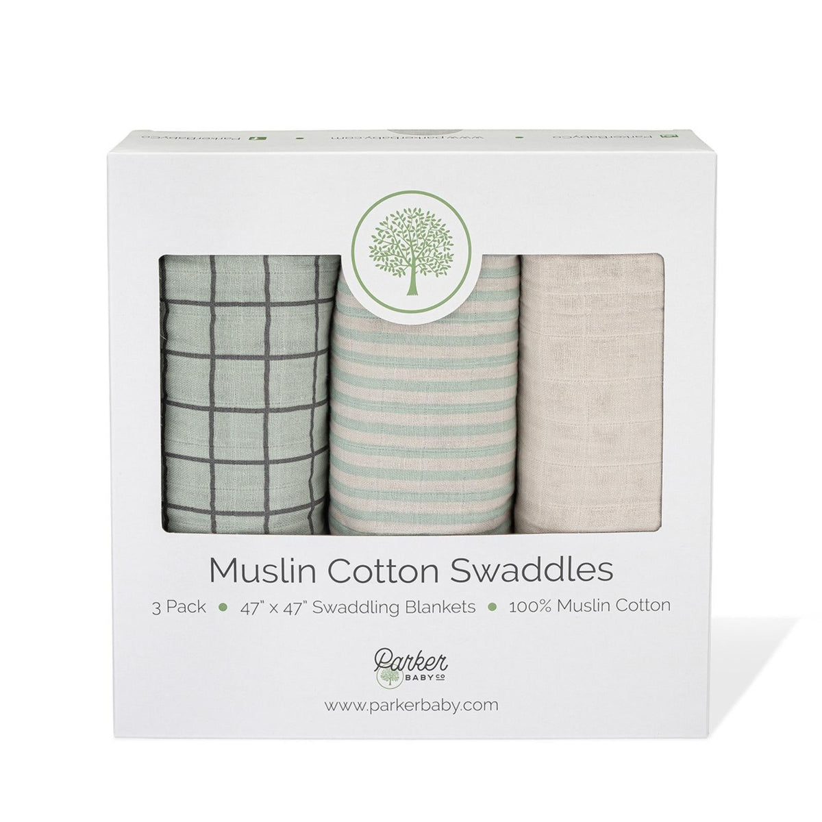 Sage Swaddle Set by Parker Baby Co.
