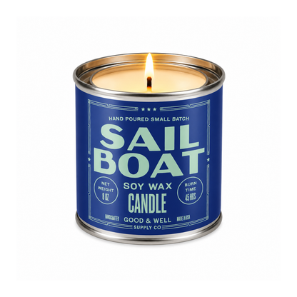 Sailboat Soy Candle by Good & Well Supply Co.
