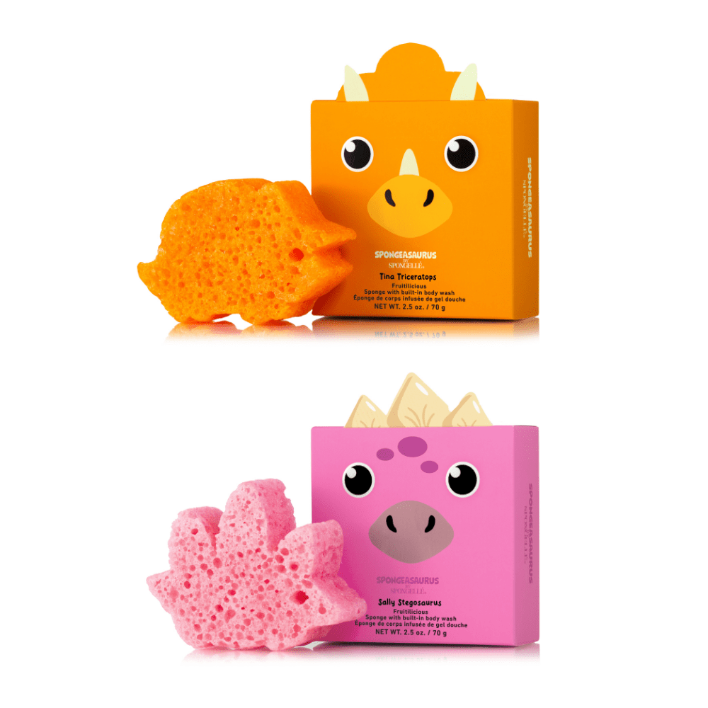 Sally Stegosaurus & Tina Triceratops Dinosaur SetBody Wash Infused BufferTorqelo.com