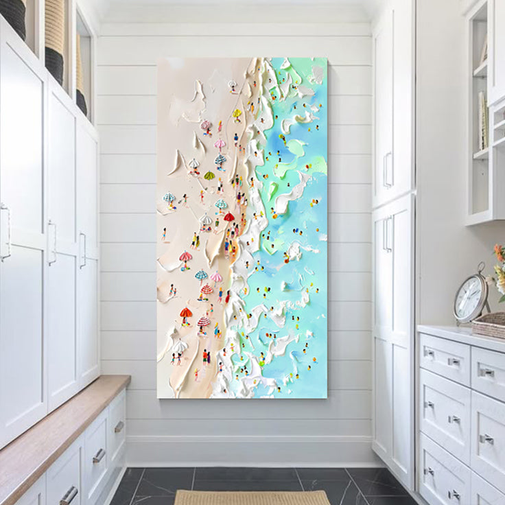 Beachfront Painting Coastal Wall Art by Tailored Canvases