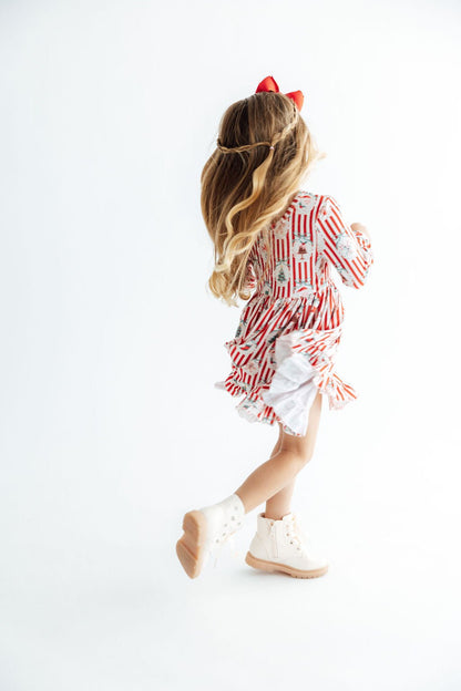 Santa's Sweet Shoppe L/S Ruffle Hem Twirl DressTwirl Dress - L/S - Ruffle HemTorqelo.com