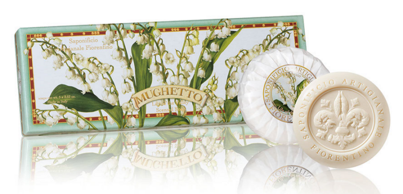 Saponificio Artigianale Fiorentino Lily of the Valley Soap 3x100g by Beauty Care Bag