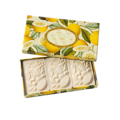 Saponificio Artigianale Fiorentino Lemon Soap Set 3 x 125g by Beauty Care Bag