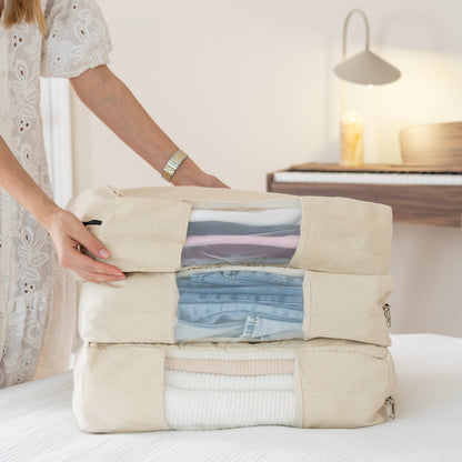 Cotton canvas cashmere storage bags – view 2