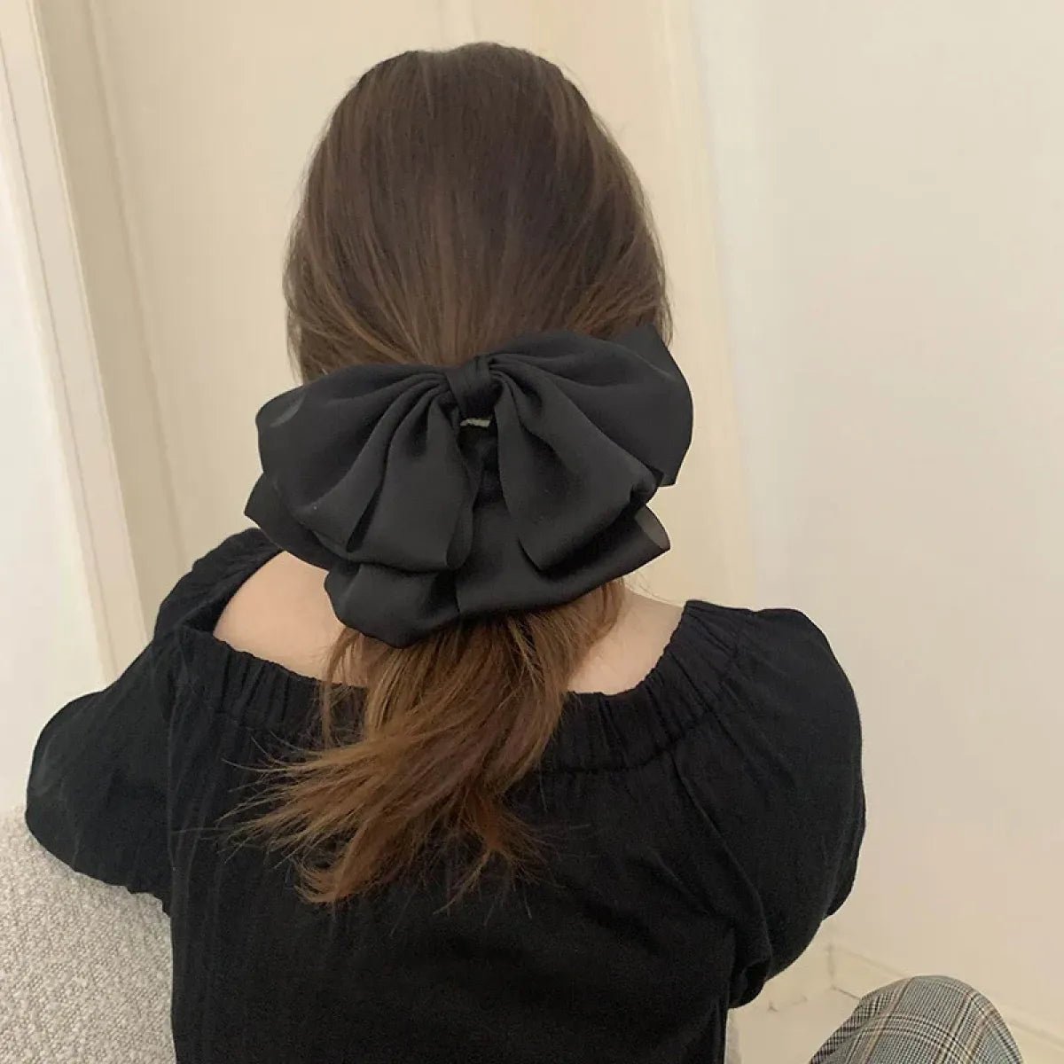 Satin Bow Ribbon Hair ClipHair AccessoriesTorqelo.com