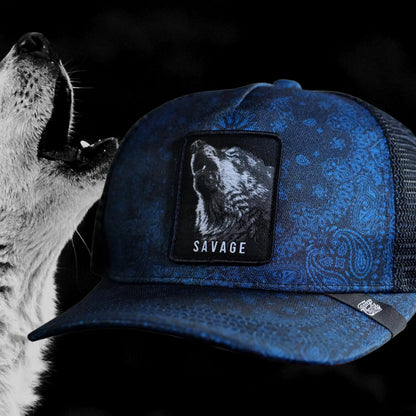 Savage Slate Paisley - Trucker Snapback Hat by Tango Charlie Apparel