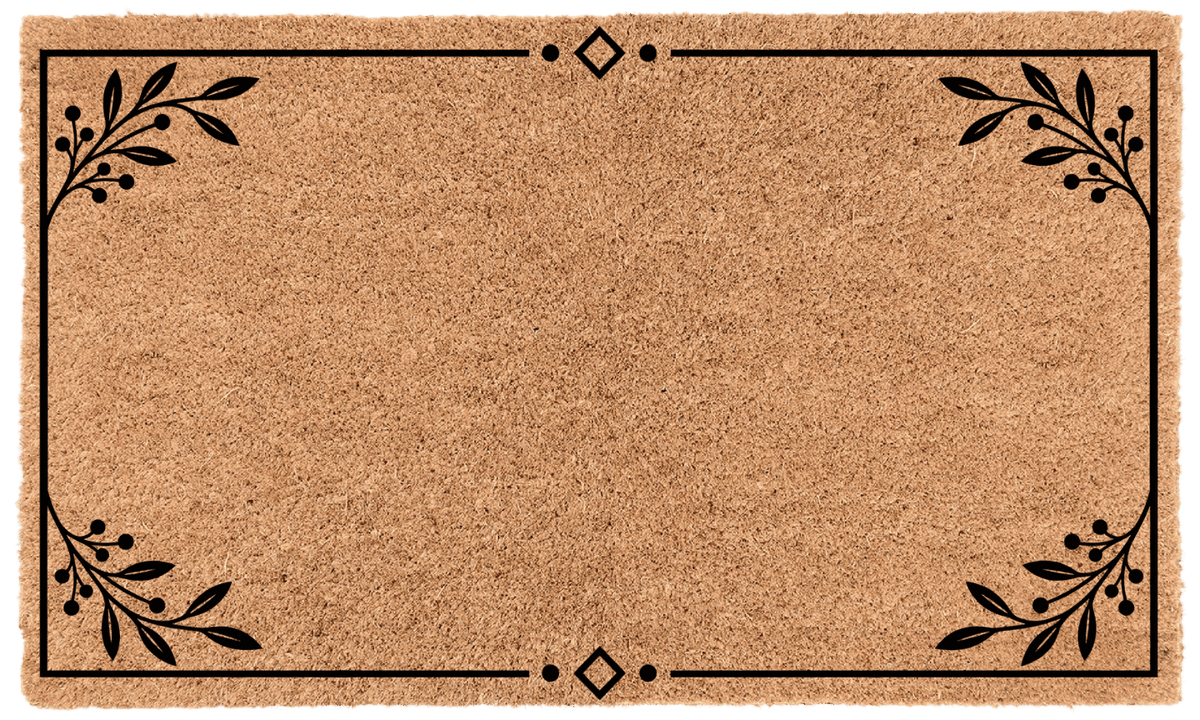 Scandinavian Border Personalized Coir MatTorqelo.com